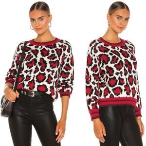 Revolve MOTHER The Boat Square Leopard Cheetah Print Sweater